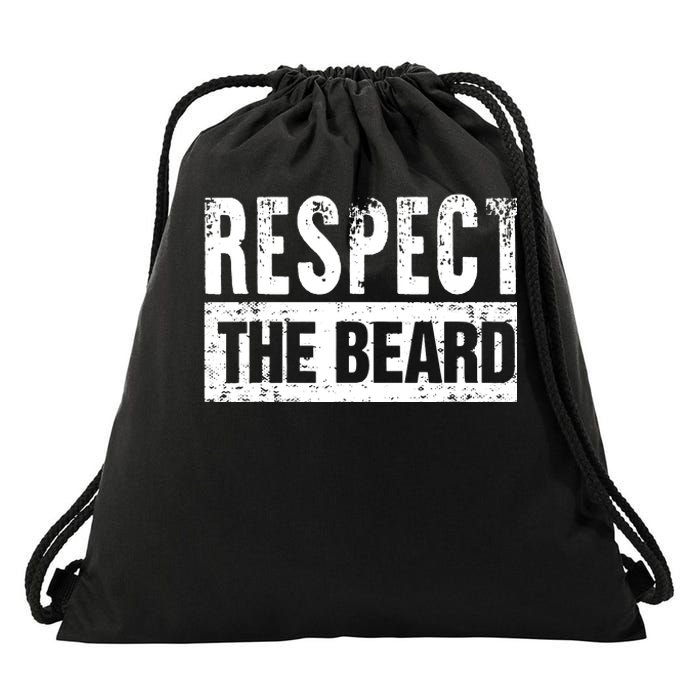 Beard : Respect The Beard Drawstring Bag