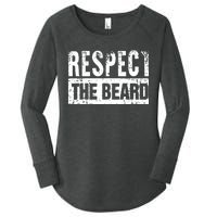 Beard : Respect The Beard Women's Perfect Tri Tunic Long Sleeve Shirt