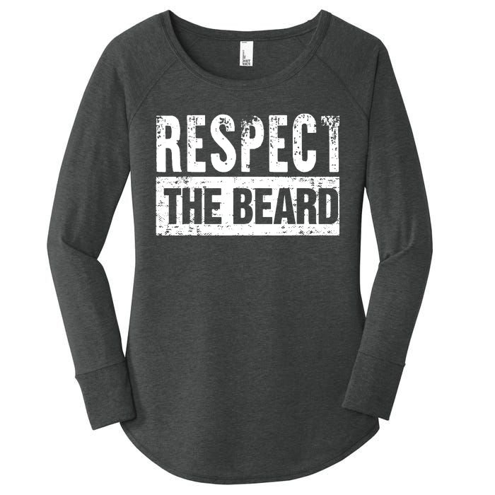 Beard : Respect The Beard Women's Perfect Tri Tunic Long Sleeve Shirt