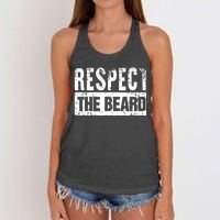 Beard : Respect The Beard Women's Knotted Racerback Tank