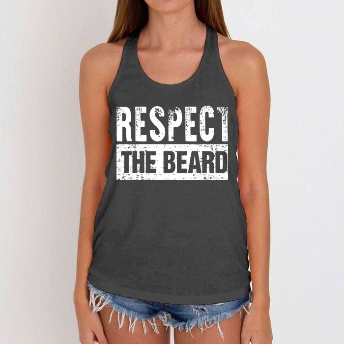 Beard : Respect The Beard Women's Knotted Racerback Tank