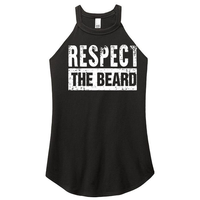 Beard : Respect The Beard Women's Perfect Tri Rocker Tank