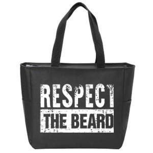 Beard : Respect The Beard Zip Tote Bag