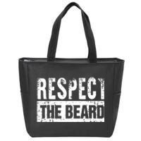 Beard : Respect The Beard Zip Tote Bag