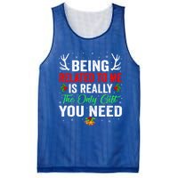 Being Related To Me Funny Christmas Meaningful Gift Family Gift Mesh Reversible Basketball Jersey Tank