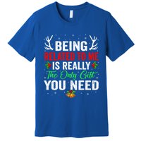 Being Related To Me Funny Christmas Meaningful Gift Family Gift Premium T-Shirt