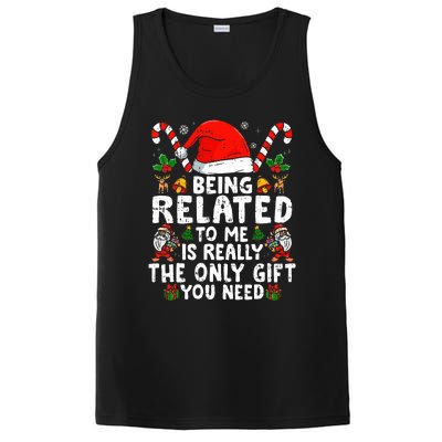 Being Related To Me Funny Christmas Family Xmas Pajamas  PosiCharge Competitor Tank