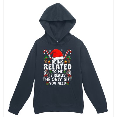 Being Related To Me Funny Christmas Family Xmas Pajamas  Urban Pullover Hoodie