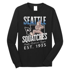 Bigfoot Research Team Retro baseball Sasquatch Long Sleeve Shirt