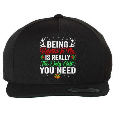 Being Related To Me Funny Christmas Cool Gift Family Gift Wool Snapback Cap