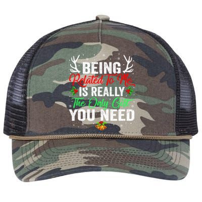 Being Related To Me Funny Christmas Cool Gift Family Gift Retro Rope Trucker Hat Cap