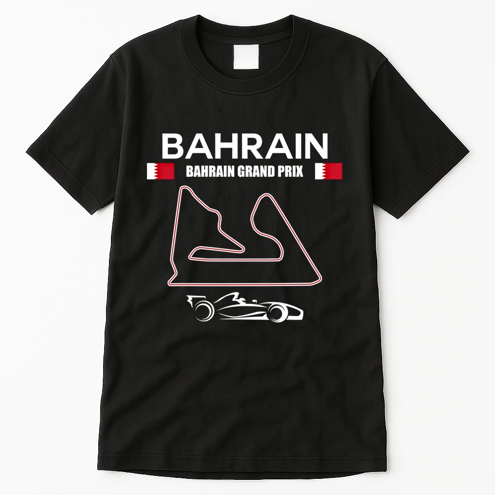 Bahrain Race Track Formula Racing Car Bahrain Cool Gift Tall T-Shirt