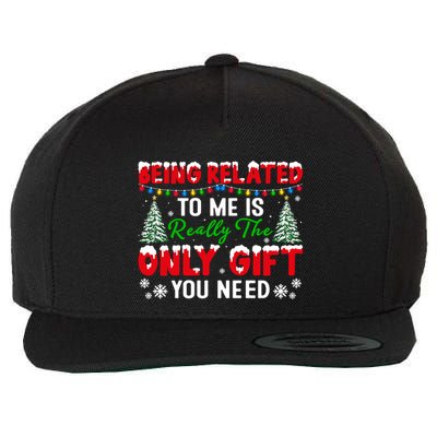 Being Related To Me Is Really The Only Gift You Need Xmas Cool Gift Wool Snapback Cap