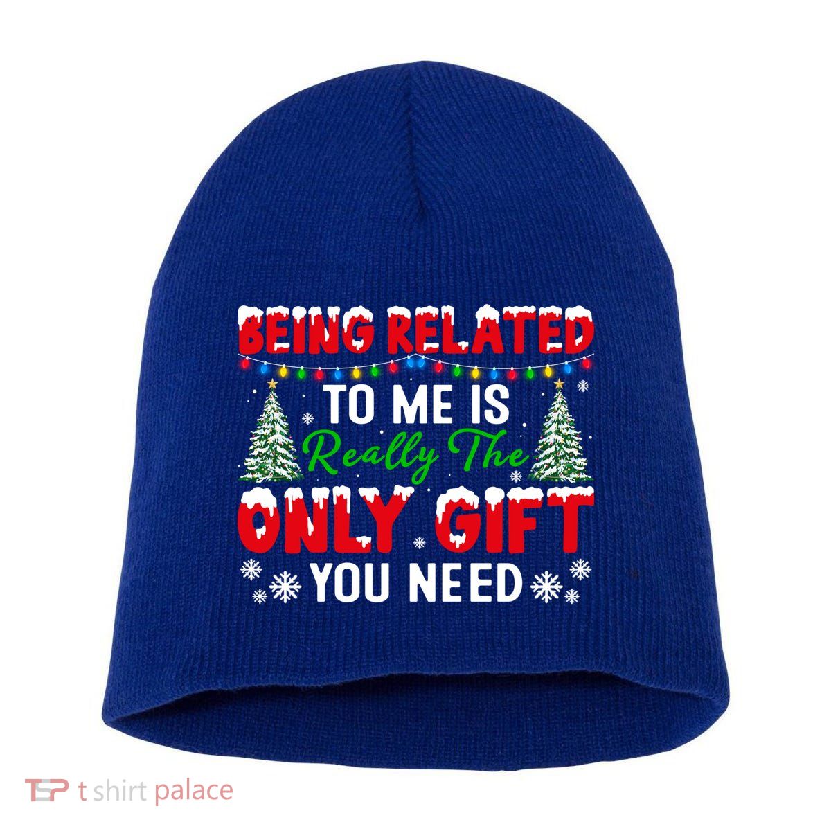 Being Related To Me Is Really The Only Gift You Need Xmas Cool Gift Short Acrylic Beanie