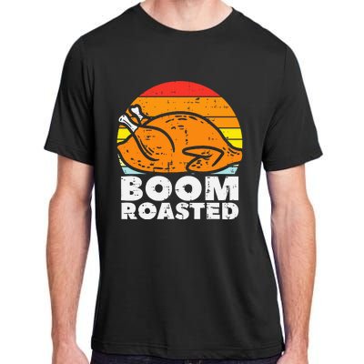 Boom Roasted Turkey Sunset Retro Thanksgiving Adult ChromaSoft Performance T-Shirt