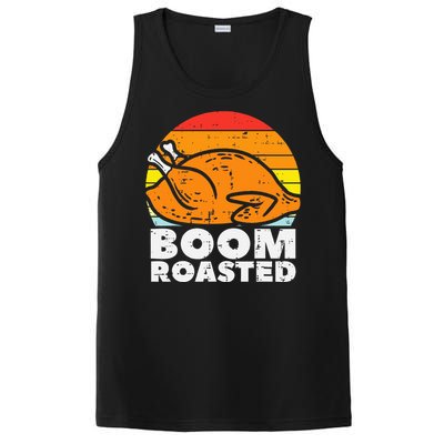 Boom Roasted Turkey Sunset Retro Thanksgiving PosiCharge Competitor Tank