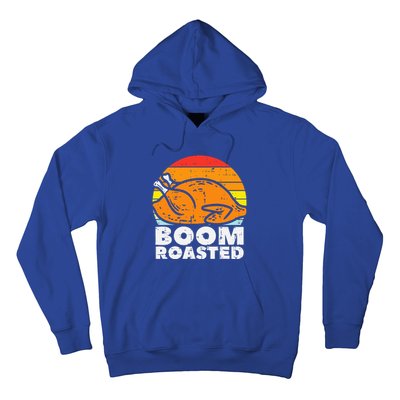 Boom Roasted Turkey Sunset Retro Thanksgiving Hoodie