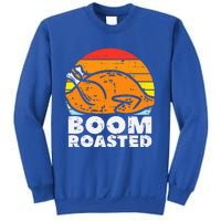 Boom Roasted Turkey Sunset Retro Thanksgiving Sweatshirt