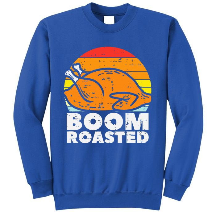 Boom Roasted Turkey Sunset Retro Thanksgiving Sweatshirt