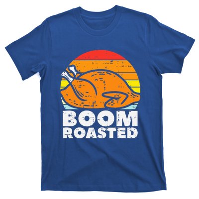 Boom Roasted Turkey Sunset Retro Thanksgiving T-Shirt