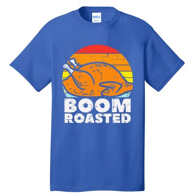 Boom Roasted Turkey Sunset Retro Thanksgiving Tall T-Shirt