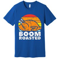 Boom Roasted Turkey Sunset Retro Thanksgiving Premium T-Shirt