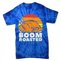 Boom Roasted Turkey Sunset Retro Thanksgiving Tie-Dye T-Shirt