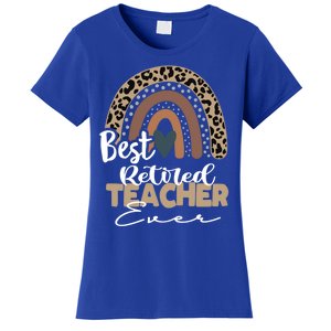 Best Retired Teacher Ever Boho Rainbow Teacher Appreciation Gift Women's T-Shirt