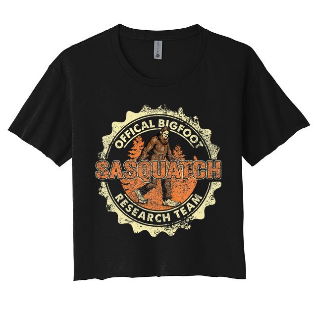 Bigfoot Research Team Vintage Sasquatch Women's Crop Top Tee