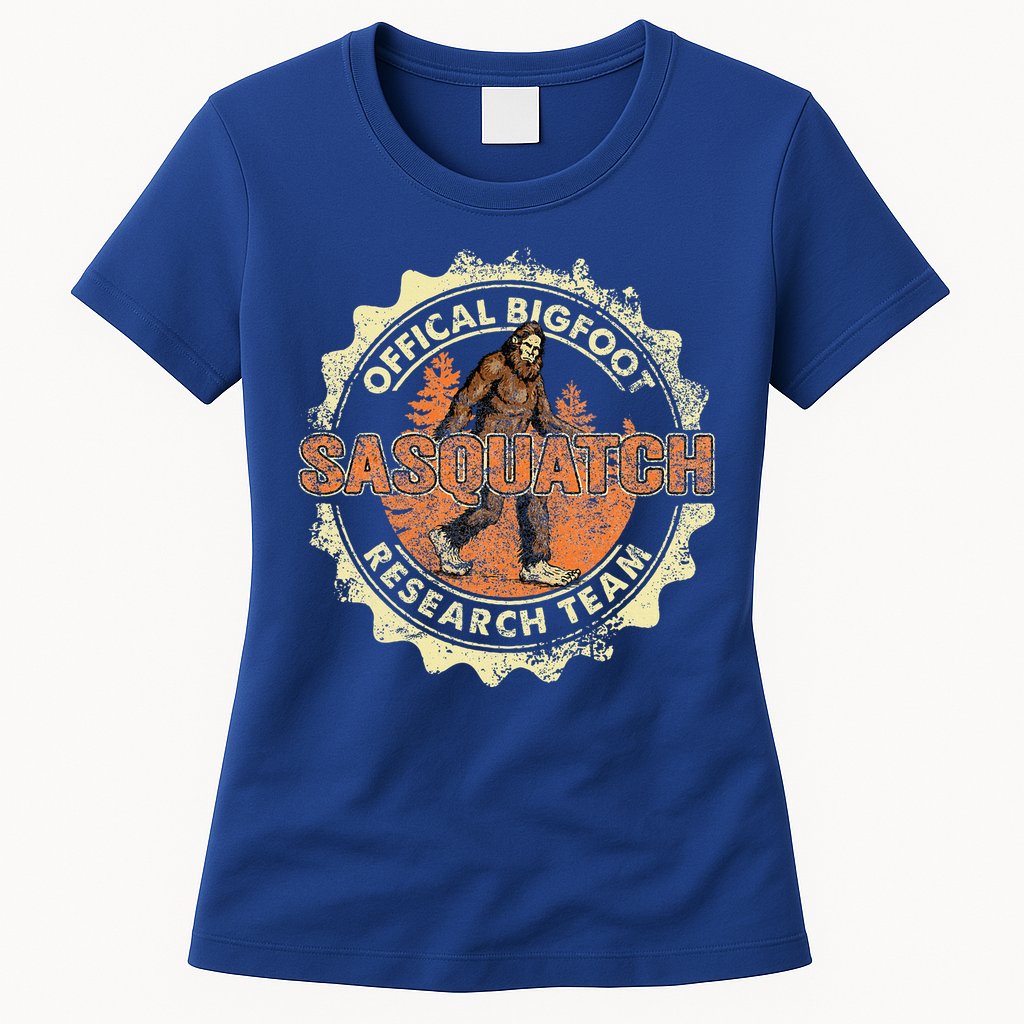 Bigfoot Research Team Vintage Sasquatch Womens T-Shirt