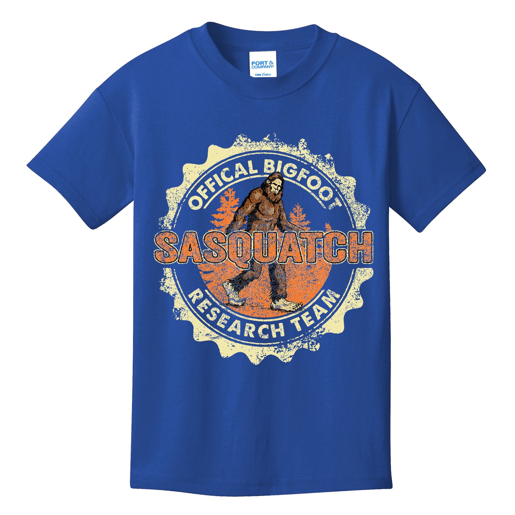 Bigfoot Research Team Vintage Sasquatch Kids T-Shirt