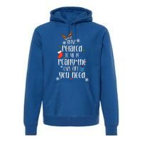 Being Related To Me Funny Xmas Christmas Quote Lettering Meaningful Gift Premium Hoodie