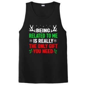 Being Related To Me Funny Christmas Family PosiCharge Competitor Tank