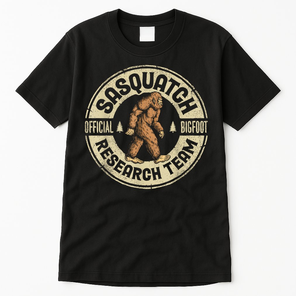 Bigfoot Research Team Retro Vintage Sasquatch Tall T-Shirt