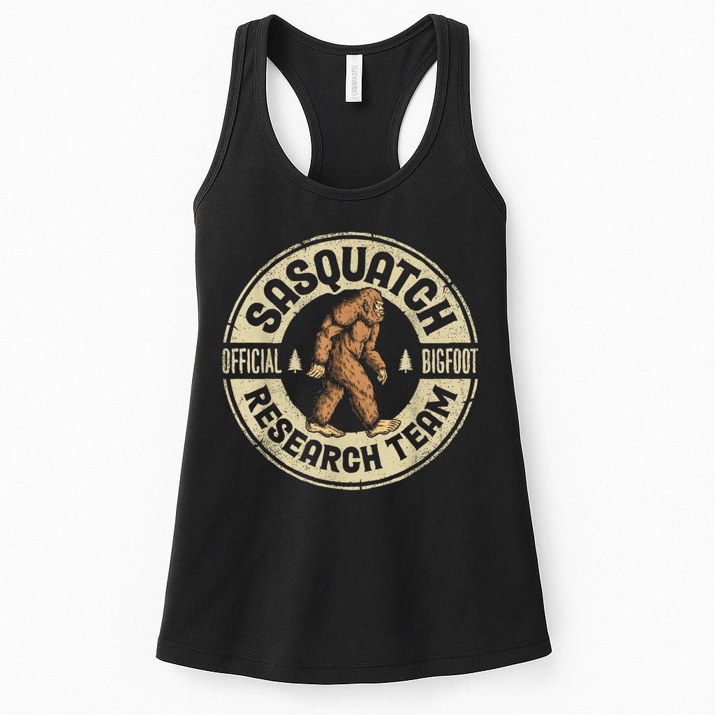 Bigfoot Research Team Retro Vintage Sasquatch Womens Tank Top