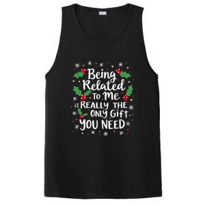 Being Related To Me Family Christmas Humor Xmas Funny Gift PosiCharge Competitor Tank