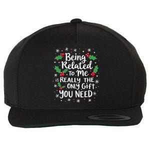 Being Related To Me Family Christmas Humor Xmas Funny Gift Wool Snapback Cap