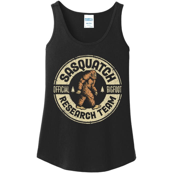 Bigfoot Research Team Retro Vintage Sasquatch Ladies Essential Tank