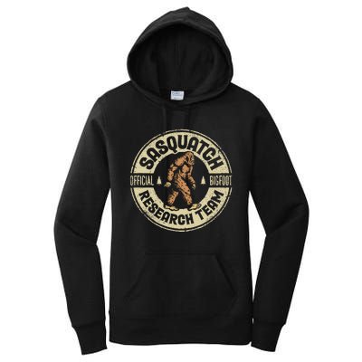 Bigfoot Research Team Retro Vintage Sasquatch Women's Pullover Hoodie