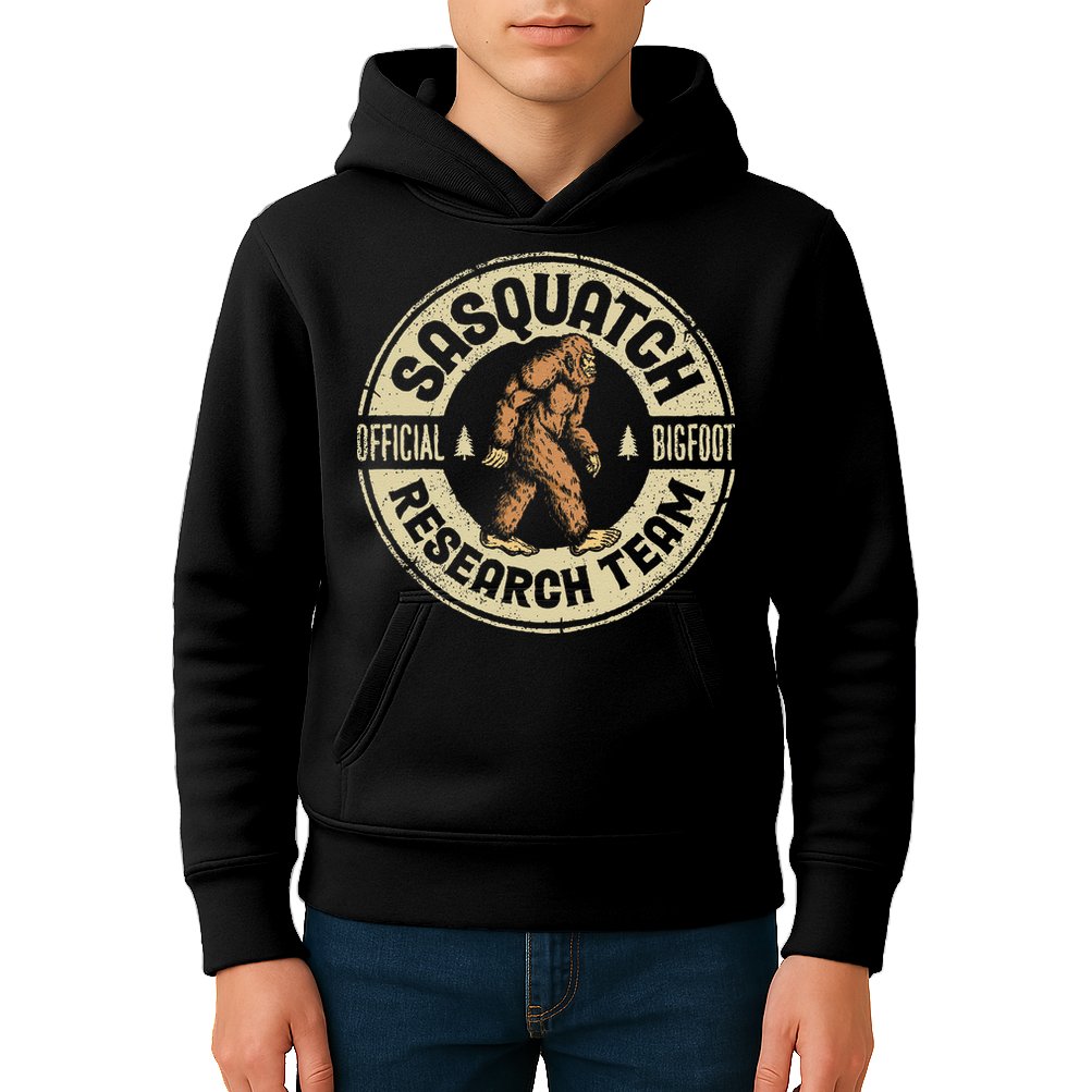 Bigfoot Research Team Retro Vintage Sasquatch Kids Hoodie