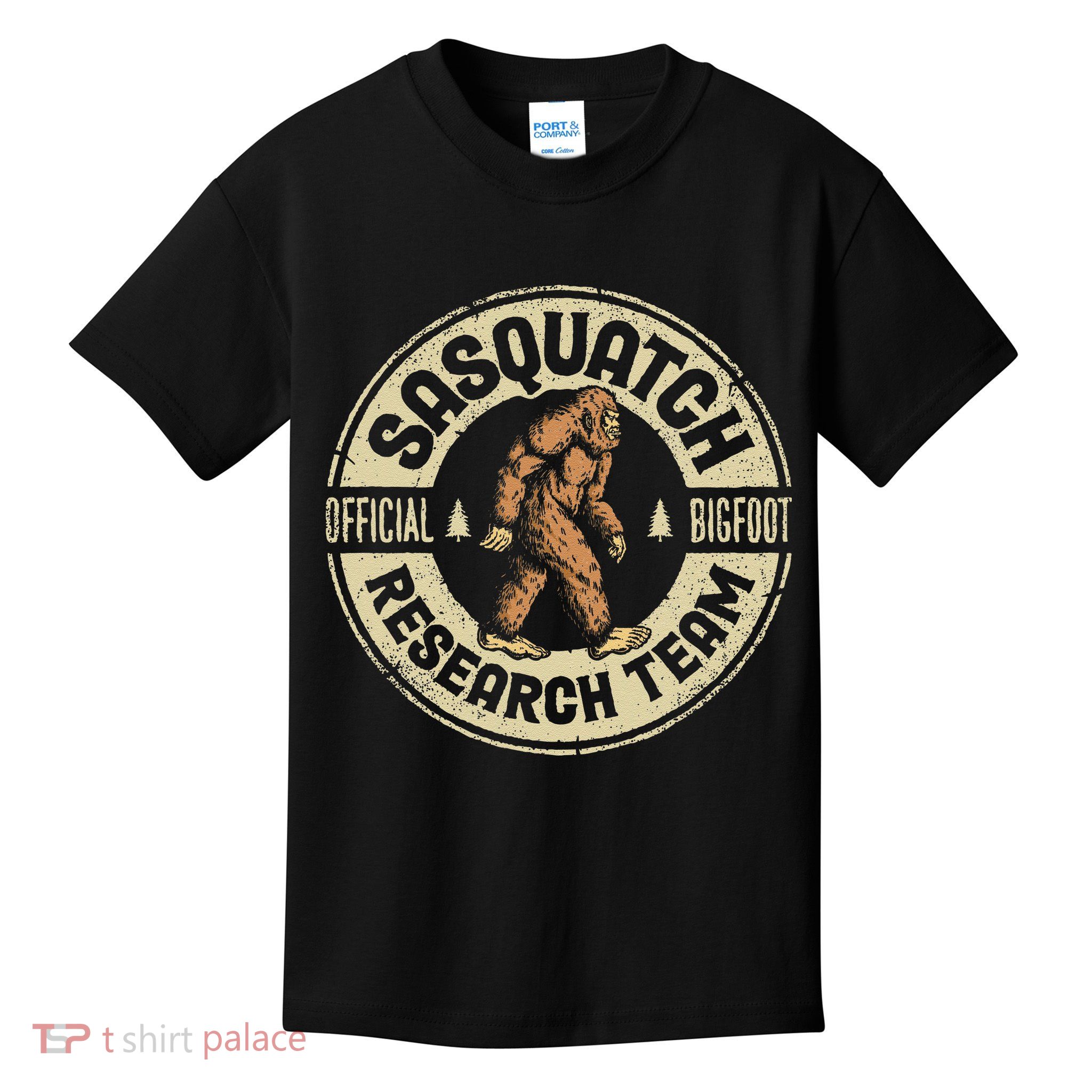 Bigfoot Research Team Retro Vintage Sasquatch Kids T-Shirt