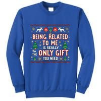 Being Related To Me Family Christmas Humor Xmas Cute Gift Sweatshirt