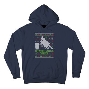 Barrel Racing Ugly Christmas Hoodie