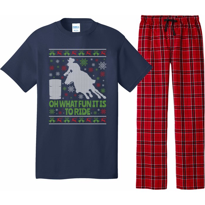 Barrel Racing Ugly Christmas Pajama Set