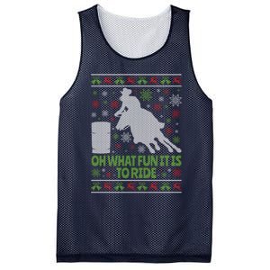 Barrel Racing Ugly Christmas Mesh Reversible Basketball Jersey Tank