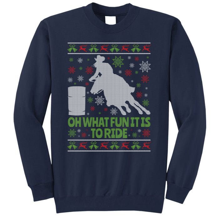 Barrel Racing Ugly Christmas Tall Sweatshirt