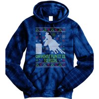 Barrel Racing Ugly Christmas Tie Dye Hoodie