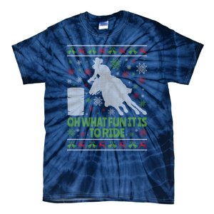 Barrel Racing Ugly Christmas Tie-Dye T-Shirt