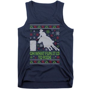 Barrel Racing Ugly Christmas Tank Top