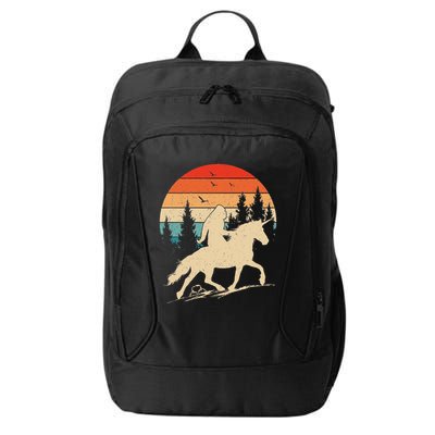 Bigfoot Riding Unicorn! Funny Sasquatch Unicorn Retro Sunset City Backpack